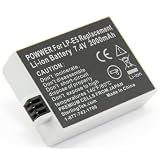 STK's Canon LP-E5 Battery Pack - 2000mAh for Canon EOS Rebel XS, Rebel T1i, Rebel XSi, 1000D, 500D, 450D, Kiss X3, Kiss X2, Kiss F, LPE5, Canon, Cannon ~ SterlingTek