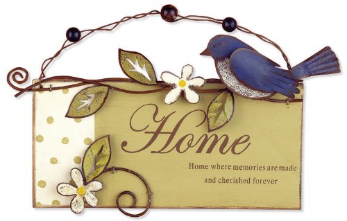 Sunset Vista Designs Garden Essentials Birds of a Feather Blue Bird Sign, 10-1/2-Inch Tall