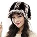 URSFUR Women's Rex Rabbit Peaked Caps Hats Multicolor