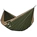 Fox Outfitters Neolite Single Camping Hammock - Lightweight Portable Nylon Parachute Hammock for Backpacking, Travel, Beach, Yard. Hammock Straps & Steel Carabiners Included (Khaki/Olive Green)
