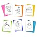 Happy Easter - Easter Wishes Greeting Cards for Kids to Color, Trace Letters and Practice Writing - Eco-friendly Stationery for Children - 100% Recycled Paper Note Cards with Envelopes (Blank Inside)