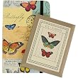 Butterfly combination gift set: Elastic bound notebook and set of 18 bookplates