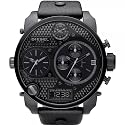 Diesel - DZ7193 - Montre Homme - Quartz Analogique - Digital - Cadran Noir - Bracelet Cuir Noir