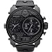 Diesel - DZ7193 - Montre Homme - Quartz Analogique - Digital - Cadran Noir - Bracelet Cuir Noir
