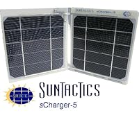The sCharger-5 is a Powerful Solar Charger That Can Both Charge and Actually Run at the Same Time iPod, iPhone, Droid, Blackberry, Palm, eReaders, and Other Devices Direct from Solar Energy