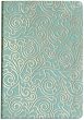 Turquoise Embossed Silver Vines Diary Journal - Lined Pages, 6" x 8"