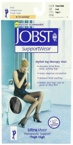 JOBST UltraSheer, Thigh CT,  Small, Classic Black