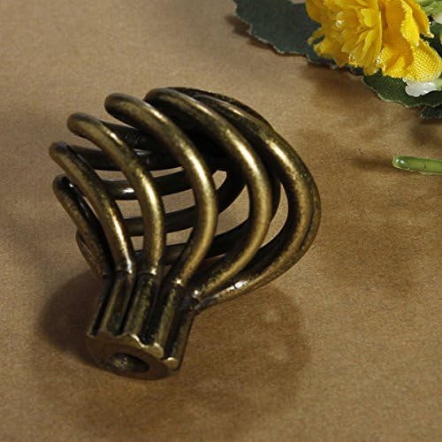 Modern Bird Cage Knob Kitchen Door Wardrob Cabinet Cupboard Drawer Pull Handle Color:Bronze