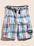 GUESS Kids Boys Twill Cargo Shorts with Drawstring Tie