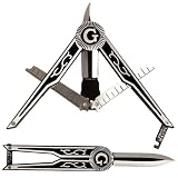 Masonic Folding Pocket Knife - Square and Compass Shape Unique Freemason