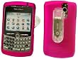 Premium Hot Pink Rubberized Coated Proguard Cover Hard Case (With Optional Belt Clip) for RIM Blackberry Curve 8310, 8330, 8300, 8320 [Retail Packaging]