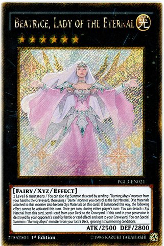 Yu-Gi-Oh! - Beatrice, Lady of the Eternal (PGL3-EN021) - Premium Gold: Infinite Gold - 1st Edition - Gold Secret Rare