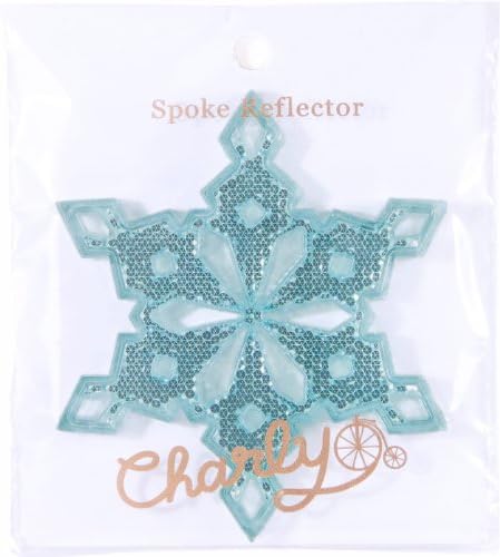 Fuuvi Spoke Reflector Snowflake Sky Blue