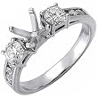 Divine Ladies Diamond Engagement Ring, Semi-Mount Setting