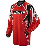 Shift Racing Assault Men's Off-Road Motorcycle Jersey w/ Free B&F Heart Sticker Bundle - Red / 2X-Large