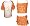 Orange (Animal Party Clovers Print)