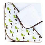 JJ Cole - THGB - Sortie de bain et Gant de toilette - Oiseaux - Vert / Marron / Blanc