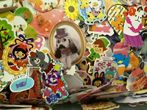 Kawaii Grab Bag - 100 Sticker Flakes +10 Mini Memo, Hello Kitty Rilakkuma Sanrio