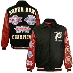 Washington Redskins Super Bowl Champions Varsity Leather Jacket