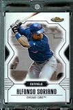 2007 Topps Finest #120 Alfonso Soriano Baseball Card Washington Nationals - Mint Condition - Shipped In Protective Display Case !!