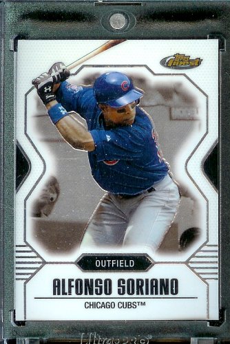 2007 Topps Finest #120 Alfonso Soriano Baseball Card Washington Nationals - Mint Condition - Shipped In Protective Display Case !!
