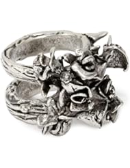 CHRISHABANA " Prick Up Your Ears" Oxidized Sterling Silver Plated Brass Ring