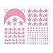JURUOXIN Moon and Stars Wall Decal Vinyl Sticker for Kids Boy Girls Baby Room Decoration Good Night Nursery Wall Decor Home House Bedroom Design YMX16 (Soft Pink)