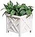 Miles Kimball Chippendale Flower Planter, White