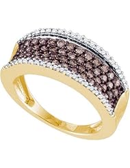 0.79CTW COGNAC DIAMOND LADIES FASHION BAND