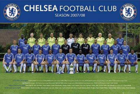 Posters: Soccer Poster - Chelsea, Team Photo 07/08 (36 x 24 inches)