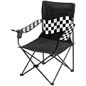 Black Checker Flag Folding Chair
