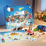 HABA Children's toy Holiday Christmas on the Farm Advent Calendar and Puzzle made in Germany