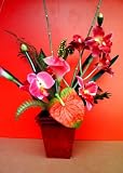 Japanese Flowers and Bamboo Flower Arrangement