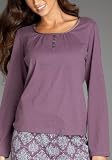 Jockey Long Sleeve Solid Pajama Top Plus Size Sleepwear