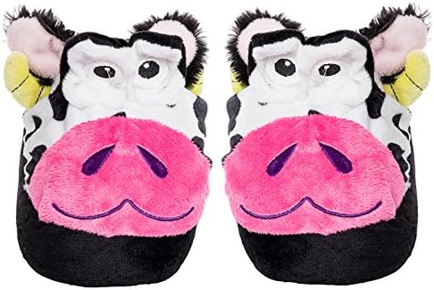 Wacky Walkers Small Black & White Cow Animated Slippers