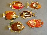 6 pc Antiqued Tropical Fish Large 15 Each!