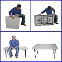 Heavy Duty Multifunction Foldable 4ft Trestle Table