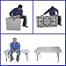 Heavy Duty Multifunction Foldable 4ft Trestle Table