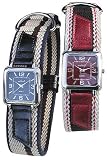 Celltei - Sportsman - Red - Collar and Lead Set - Gold Color Watch Decorated with Gemstones - Size: Medium