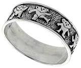 Sterling Silver Dancing Bear Ring