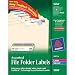 Avery File Folder Labels in Assorted Colors for Laser and Inkjet Printers with TrueBlock Technology, 0.67 x 3.43 Inches, Pack of 750 (05266)