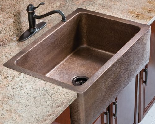 Single Bowl Copper Apron Sink