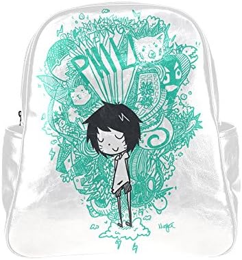 Seallm Unisex Amazingphil Youtuber Gamer White Multi Pocket Backpack