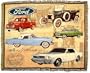 Ford History of Ford Cars Cotton Tapestry Throw Blanket