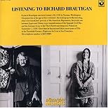 Listening to Richard Brautigan [Expanded Edition]
