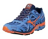 MIZUNO Wave Elixir 7 Damen Laufschuhe, Blau/Orange, 39