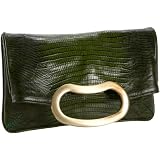 Jalda Lizard-Embossed Bean Clutch