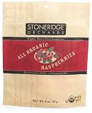Stoneridge Orchards Organic Whole Dried Raspberries, 4-Ounce Pouches (Pack of 5)
