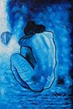 Art Reproduction Oil Painting - Picasso Paintings: Blue Nude - Large 24 X 36 - Hand Painted Canvas Art