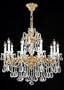 James R Moder Redding Gold 10-Light Large Crystal Chandelier